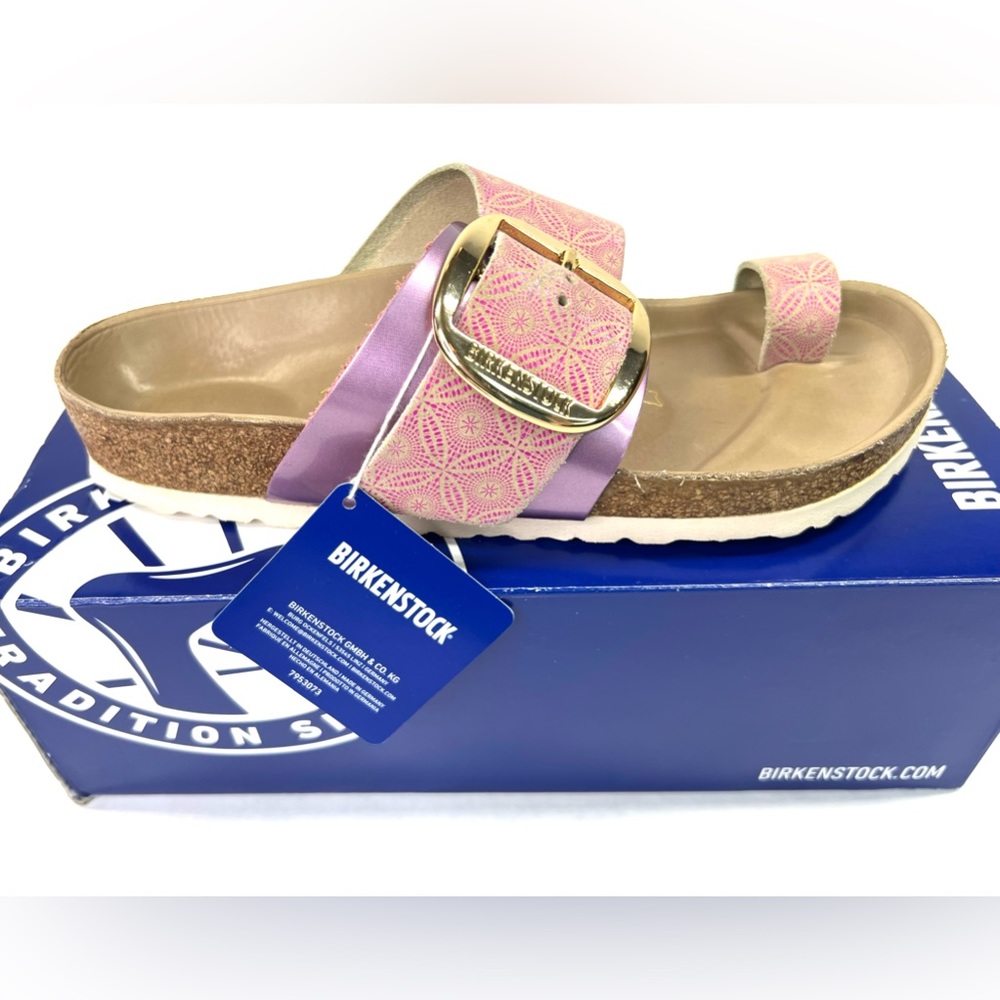 **SOLD**  RARE Birkenstock Miramar Big Buckle Rose Pink 39 Regular Women 8 Men 6 - Picture 7 of 16